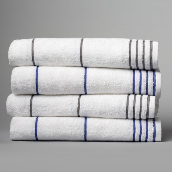 Registry Pool Towel, 30x60, Blue Pencil Stripe, 12PK S808-BPS-AHPS